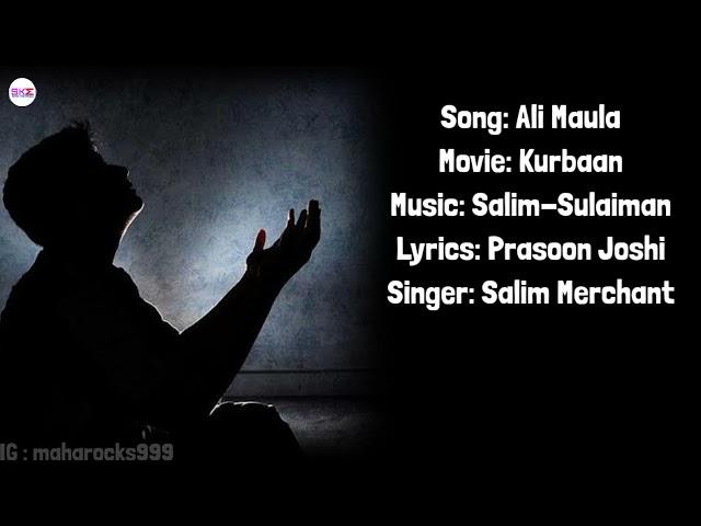 Ali Maula - Lyrics with English translation||Kurbaan||Saif Ali khan||Kareena||Salim Sulaiman||