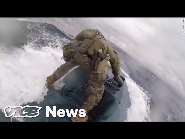 Coast Guard Dude Surfs a Narco-Sub Packed With Cocaine