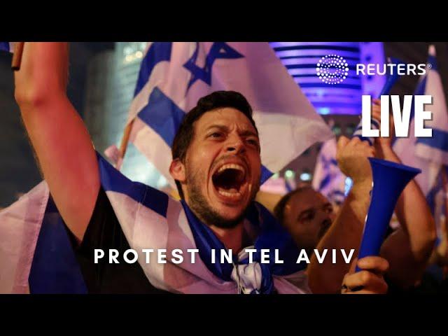 LIVE: Thousands in Israel protest judicial overhaul at Tel Aviv airport