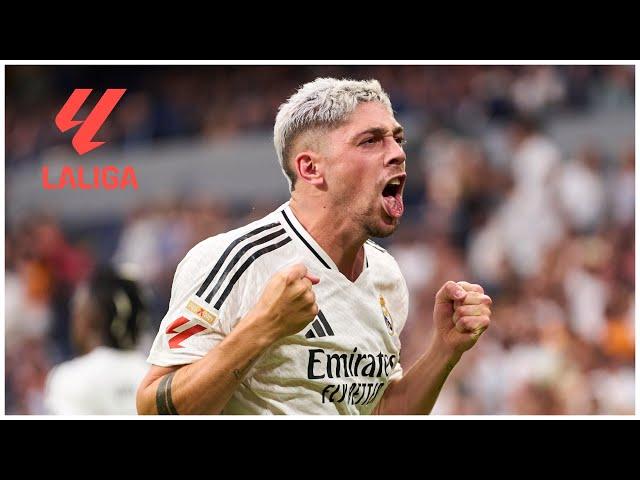 FEDE VALVERDE anota golazo de tiro libre para adelantar a REAL MADRID 1-0 ante VALLADOLID | La Liga