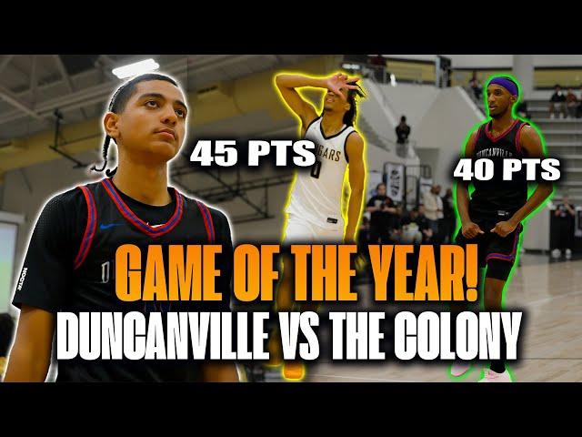 Duncanville vs The Colony | GAME OF THE YEAR! | Beckham Black Kayden Edwards Dakari Spears 45 pts!!