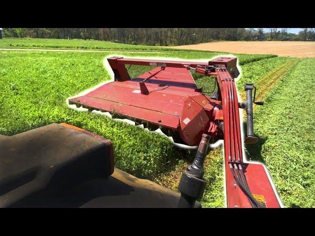 Mowing ,Tedding, Raking FIRST CUTTING ALFALFA (Making Hay in PA)