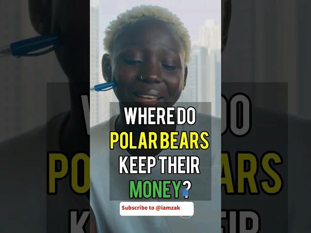 Where do polar bears keep their money? #shorts