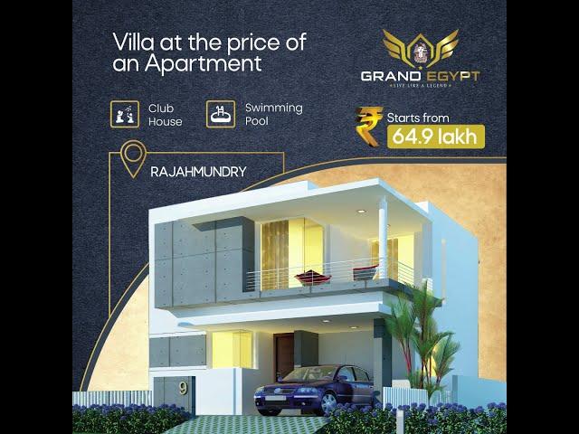 3BHK Villa @ Apartment Price Rajahmundry SB Ventures