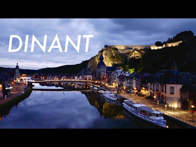 Dinant, Belgium  Beautiful Romantic City Aerial Views in 4K