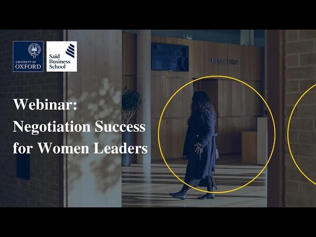 Negotiation Success for Women Leaders