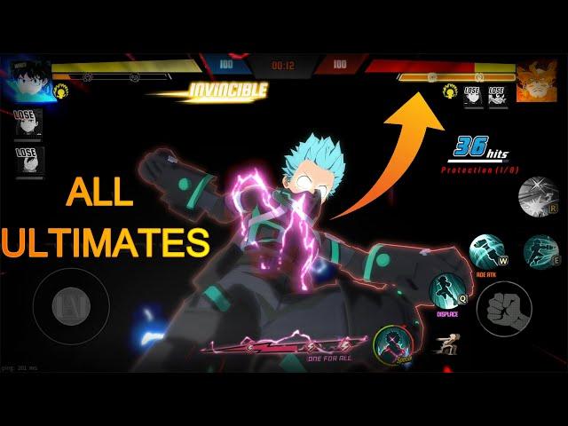 All ULTIMATES with HEALTHBARS (from WEAKEST to STRONGEST) ! my hero academia the strongest hero pvp