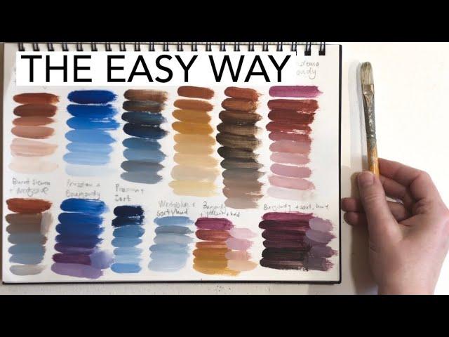 Beautiful Harmonious Color Mixing in Acrylics | How to Avoid Muddy Colors