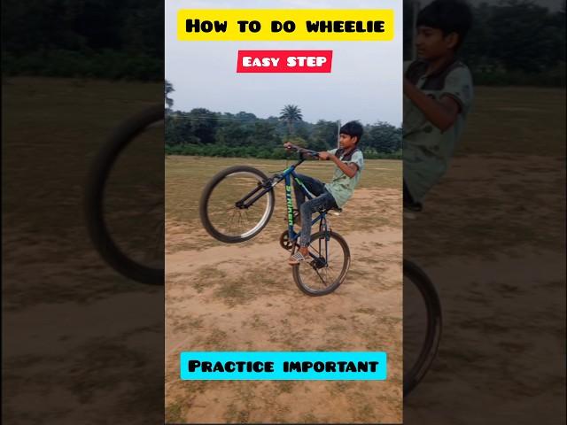 How to do wheelie Easy STEP practice important #cycle #cyclestunt #mtb #shorts #ytshorts