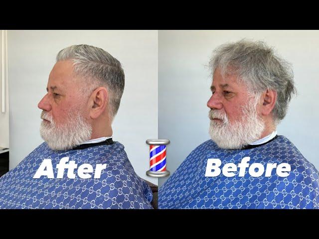 Men’s haircut and hairstyles transformation #tutorial #learning #barbershop #hair #hairsalon #wales