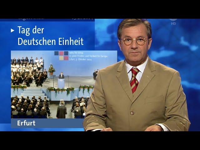 Tagesschau vor 20 Jahren, 03.10.2004 - Jan Hofer, Gerhard Delling