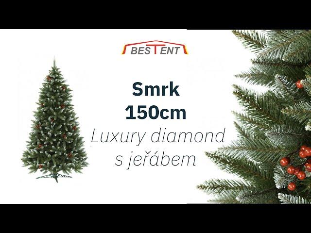 Vánoční stromek Smrk 150 cm Luxury Diamond s jeřabinou - Bestent.cz