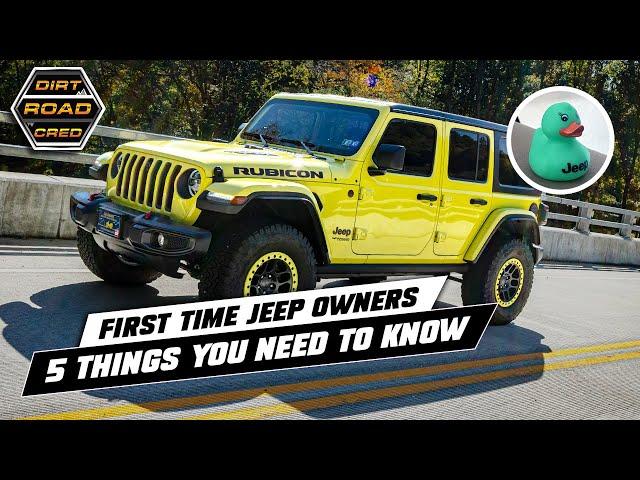 5 Things to Know for First Time Jeep Owners