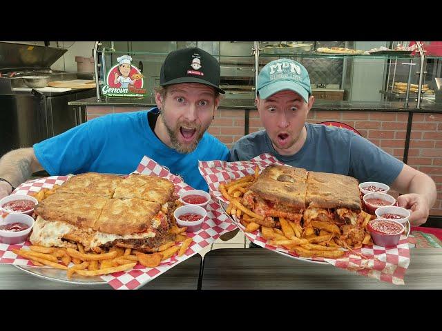 Colossal Grandma Pizza Sandwich Challenge w/@Josh-The-Goat