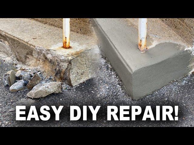 How to Repair Broken Concrete Stairs - Quick and Easy