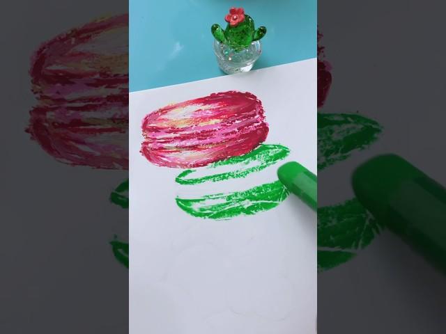 How to draw delicious green pie macaron #piclove #art