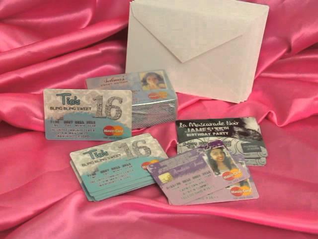 Credit Card Invitations Unique Invites for Sweet 16 or 15