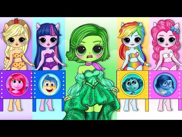 Inside Out 2 Prom Dress: New Emotion | MLP Twilight Sparkle & Friends | DIYs Paper Doll & Craft