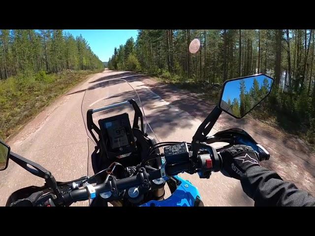 The moose going the right way  Lucky me and the Yamaha tenere 700 Rally