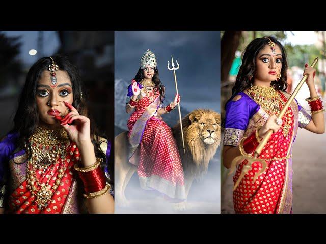 BTS My Life’s Most difficult Durga Mata Angry Look Create for Navratri with Heavy Jewellery