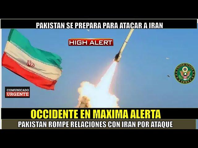 URGENTE! Ataque aéreo iraní Pakistan se prepara a ATACAR occidente en ALERTA