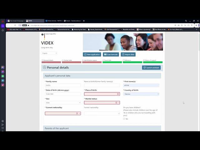 How to fill new German Study visa Application form for Pakistan Step-by-Step in Urdu/Hindi