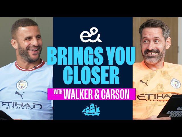 Who cut holes in everyone's socks?! | Kyle Walker and Scott Carson Interview | e& Brings You Closer