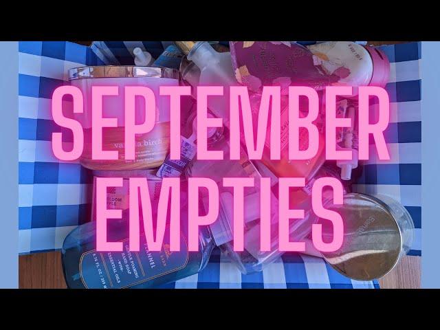 SEPTEMBER BATH AND BODY WORKS/HYGIENE EMPTIES!