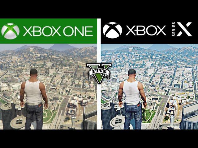 GTA V | XBOX ONE VS XBOX SERIES X Graphics and Loading Times | Comparison (4K 120FPS)