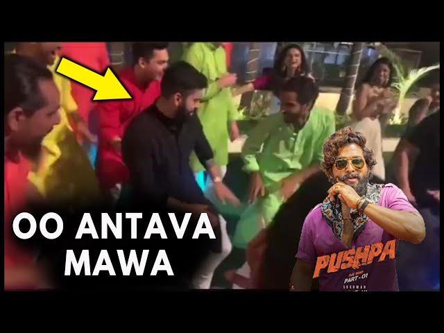 Kohli Dance for Oo antava mawa Song Pushpa in Maxwell wedding