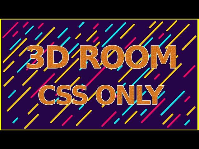 3D Room using CSS with animated illustrations || CSS art #css #3d #perspective