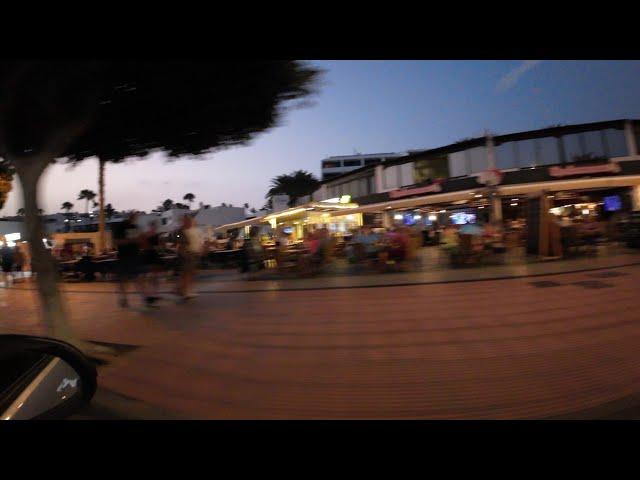 A BEAUTIFUL NIGHT STROLL PUERTO DEL CARMEN LANZAROTE SPAIN BUSY NIGHT 