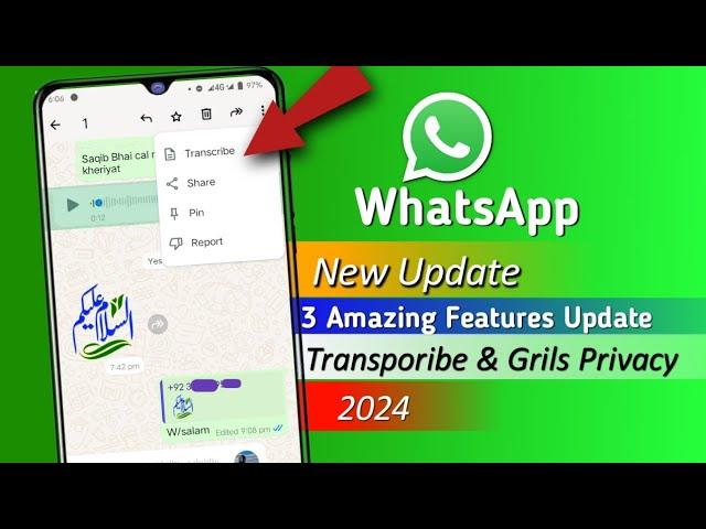 WhatsApp New 3 Updates 2024 | Amazing Features Updates 2024 | WhatsApp Plus new update 2024