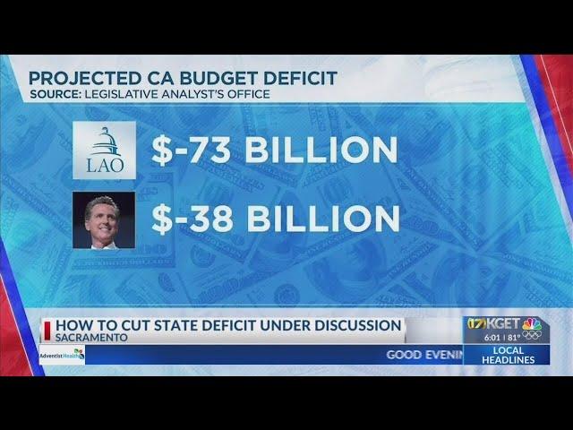 California state officials discuss cutting budget deficit