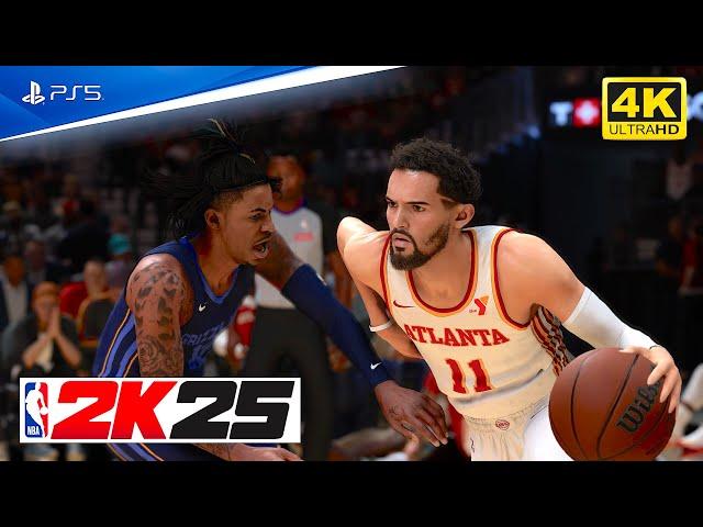 NBA 2K25 Official Full Gameplay [PS5 4K60] GRIZZLIES vs HAWKS - Ja Morant vs Trae Young