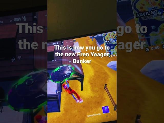 How to get to the new Eren Yeager Bunker￼ in Fortnite #fortnite #newseason #chapter4season2