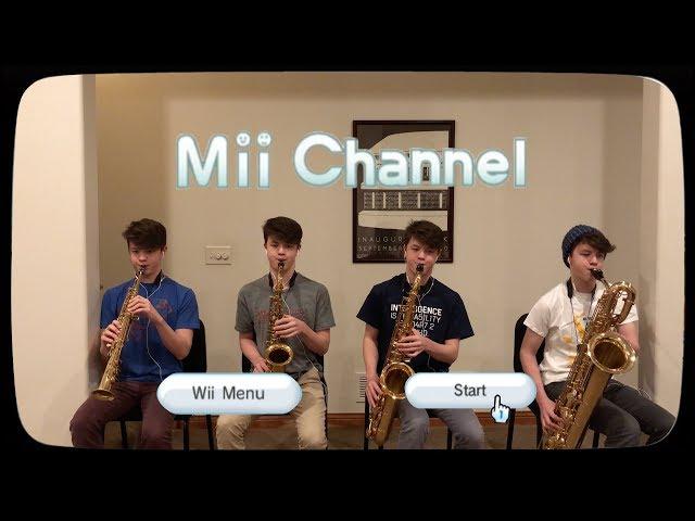 Mii Channel Music but it's played by a saxophone quartet