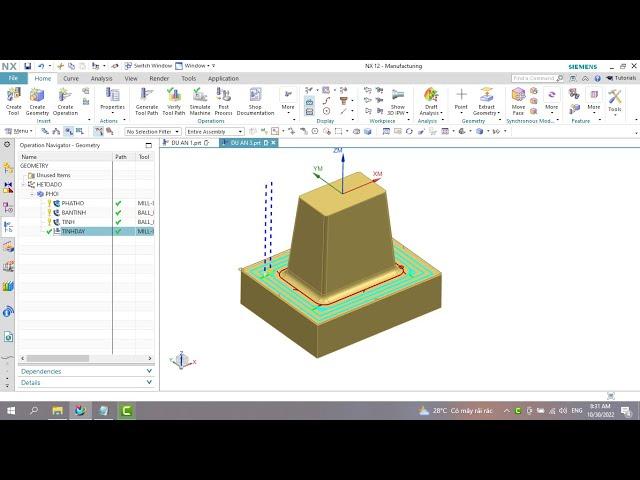 Mill 3D Z Level Profile Finish | NX Cam Tutorial # 25