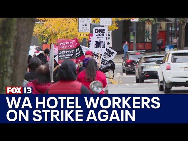 WA hotel workers rally against resort fees | FOX 13 Seattle