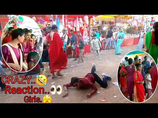 Cute girl reaction|| crazy dance in public videoCrazy Ankit xyz