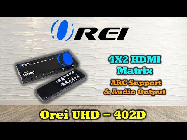 4x2 4K HDMI Switch Matrix with Audio Extractor