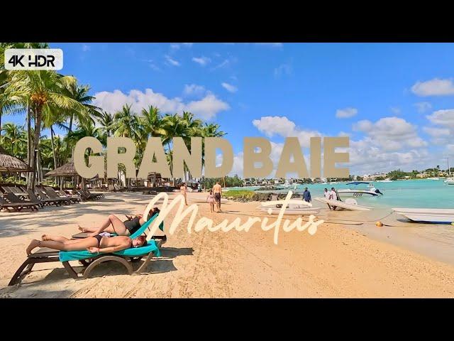 Walking Tour of Grand Baie, Mauritius | 4K HDR | Stunning Bay Views and Turquoise Water