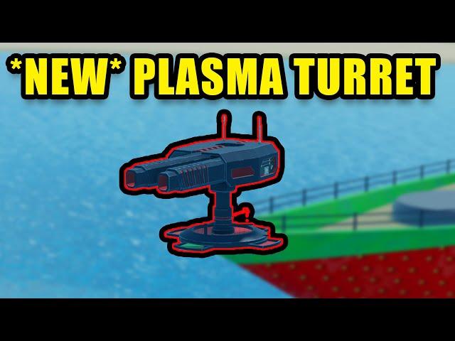 THE *NEW* PLASMA MEDIUM TURRET IS SO COOL! | Roblox SharkBite 2
