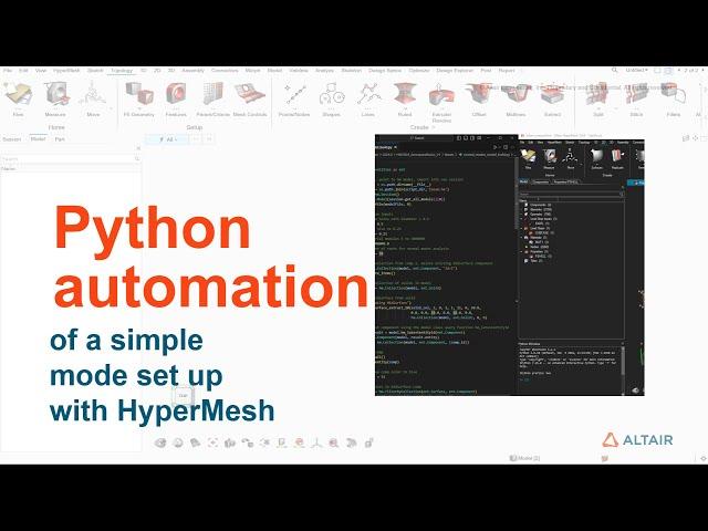 Python automation of a simple model set up with HyperMesh 2024 and upper