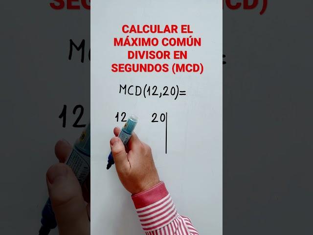 Calcular el máximo común divisor en segundos