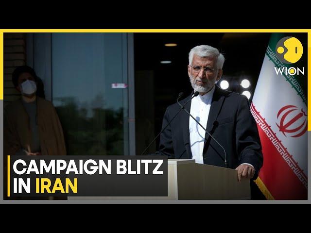 Iran Presidential Election 2024: Presidential candidate Jalili campaigns at Tehran University
