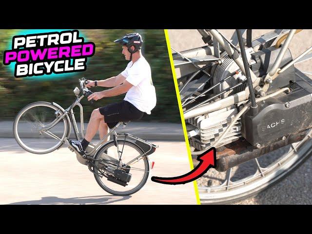 THIS WEIRD BIKE HAS A BUILT IN PETROL ENGINE - WILL IT SHRED?