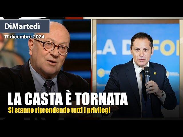 Sergio Rizzo a DiMartedì sul ritorno della casta col governo Meloni