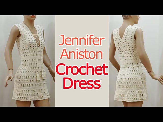 Jennifer Aniston Elbise/Tığ İşi Plaj Elbise/Tığ İşi Kolay Elbise #diy
