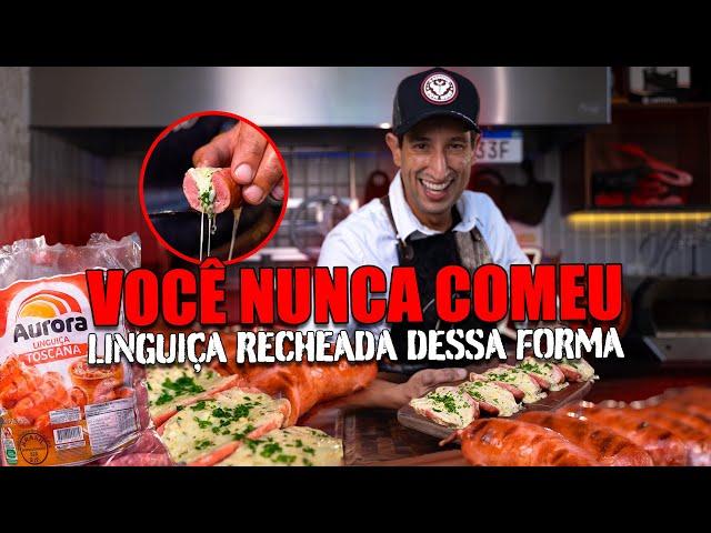 How to Make Sausage Stuffed with Cream Cheese and Garlic | Netão Good Beef